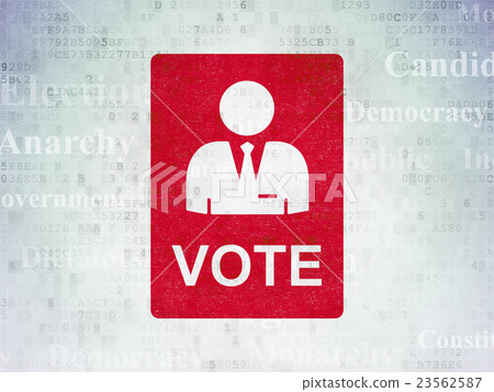 Political concept: Ballot on Digital Data Paper Political concept: Ballot on Digital Data Paper 23562587
