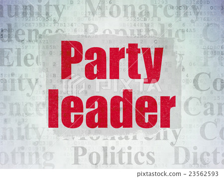 Politics concept: Party Leader on Digital Data Politics concept: Party Leader on Digital Data 23562593