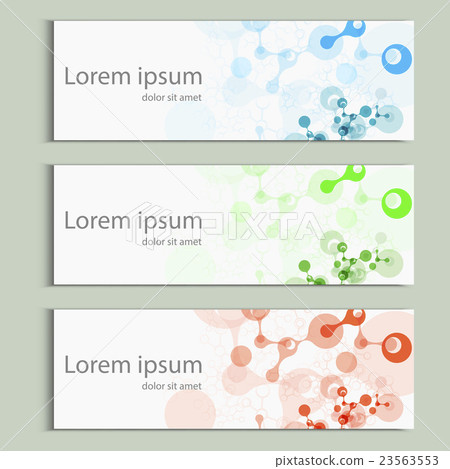Abstract molecules banner design. Vector cover Abstract molecules banner design. Vector cover 23563553