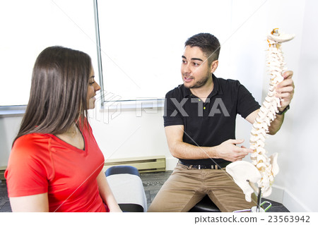 Female Patient Describing talk to Injury Female Patient Describing talk to Injury 23563942