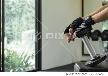 athletic young woman doing a fitness workout 23565266
