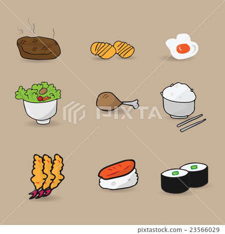 Food Japanese sushi menu cartoon Food Japanese sushi menu cartoon 23566029