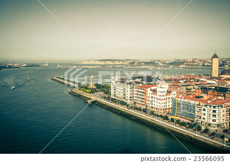 El Abra bay and Getxo pier and seafront, Spain El Abra bay and Getxo pier and seafront, Spain 23566095