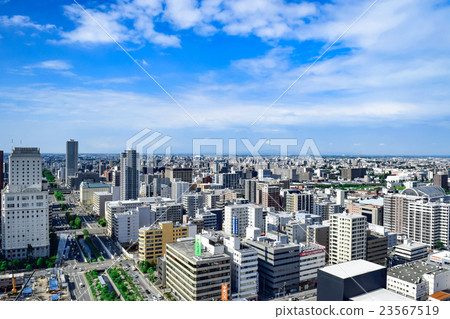 Sapporo's streets View from TV Tower 23567519