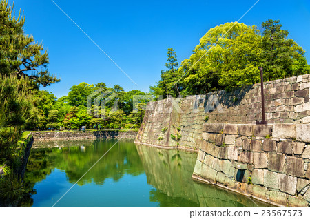 Moat of Nijo Castle in Kyoto 23567573