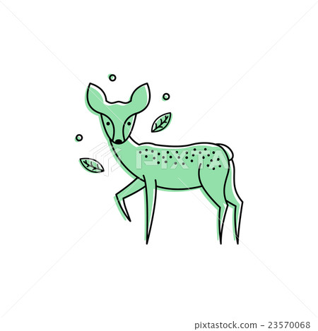Deer logo. Vector illustration isolated on white Deer logo. Vector illustration isolated on white 23570068