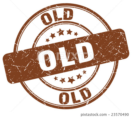 old brown grunge round vintage rubber stamp - Stock Illustration ...