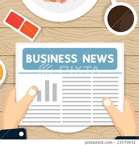 Business news paper on the table. Business news paper on the table. 23570652