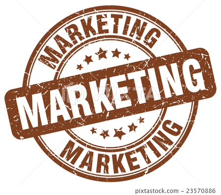 marketing brown grunge round vintage rubber stamp - Stock Illustration ...