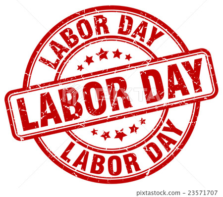 labor day red grunge round vintage rubber stamp - Stock Illustration ...