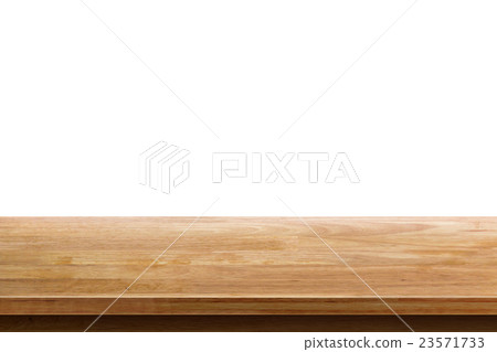 empty wooden table top isolated on background empty wooden table top isolated on background 23571733