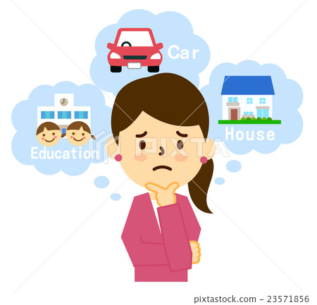 A housewife troubled by money. 23571856