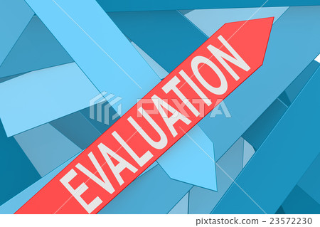 Evaluation arrow pointing upward 23572230