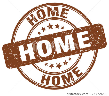 home brown grunge round vintage rubber stamp - Stock Illustration ...