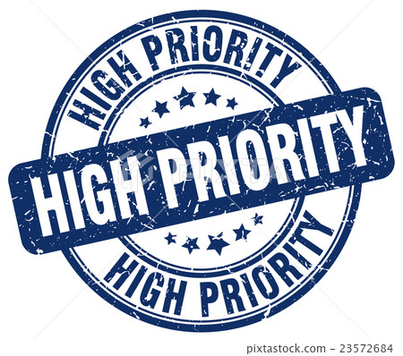 high priority blue grunge round rubber stamp high priority blue grunge round rubber stamp 23572684