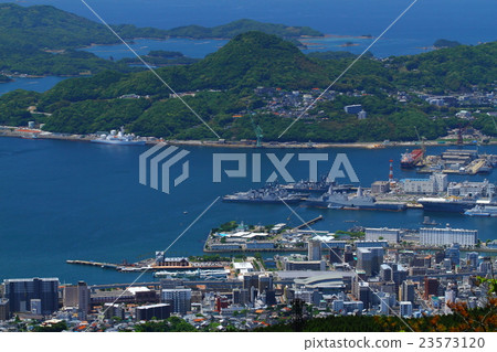 The city of Sasebo looking down from the elephant mountain 7 The city of Sasebo looking down from the elephant mountain 7 23573120