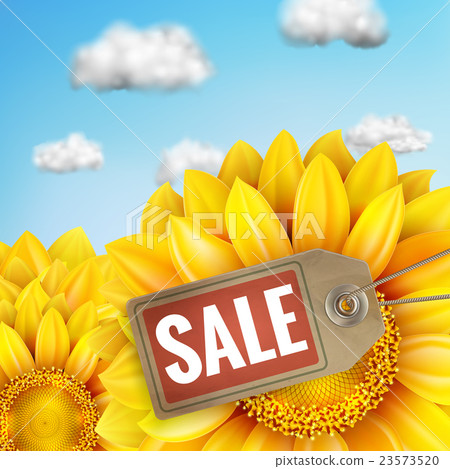 eps 10 首页 插图 生活方式/生活 生活 购物 sunflower with blue