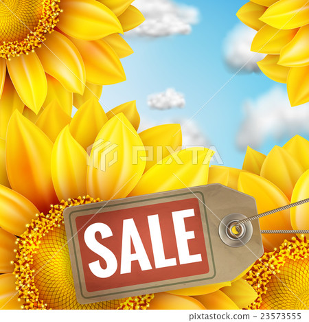 eps 10 首页 插图 生活方式/生活 生活 购物 sunflower with blue