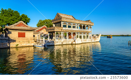 Marble Boat at the Summer Palace in Beijing Marble Boat at the Summer Palace in Beijing 23573600