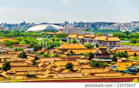 Aerial view on Forbidden City from Jingshan Park 23573637
