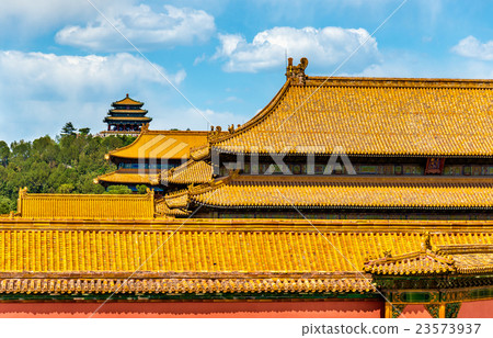 Traditional roofs of the Forbidden City in Beijing 23573937