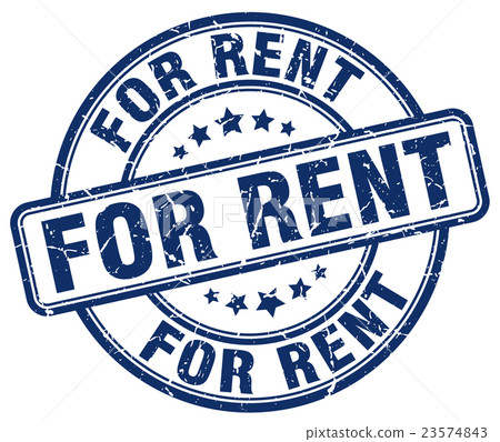 for rent blue grunge round vintage rubber stamp - Stock Illustration ...
