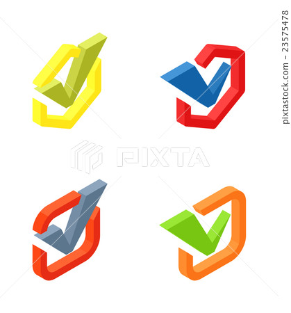Check vote icons vector set. - Stock Illustration [23575478] - PIXTA