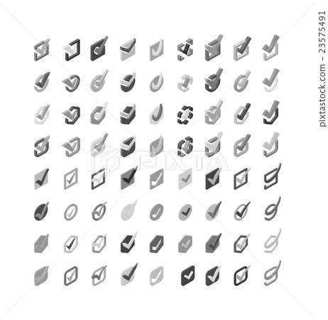 Check vote icons vector set. Check vote icons vector set. 23575491