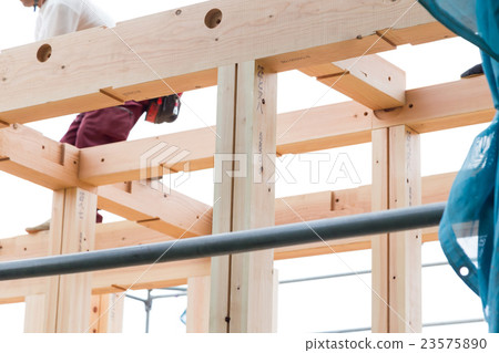 上層建築施工人員木匠基礎建築房屋施工腳施工建設我的家 23575890