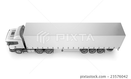 Big Cargo Truck on white background 23576042