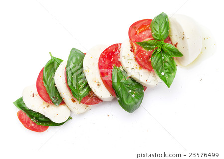 Caprese salad. Mozzarella, tomatoes and basil 23576499