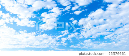 Rainy season sunny sky cloud copying space cumulus early summer sky wide copy space sky image material 23576661