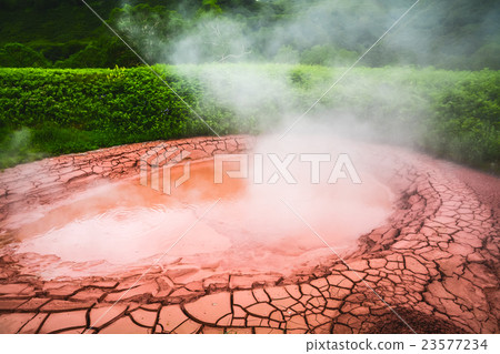 Mud cauldron in Valley of Geysers.Kamchatka,Russia 23577234
