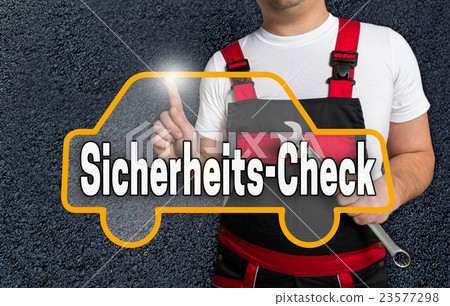 Sicherheits-Check (in german security check) touchscreen is oper 23577298