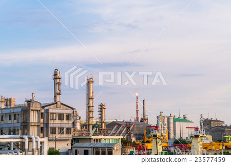 Keihin Industrial Area · Factory Evening Scenery 23577459