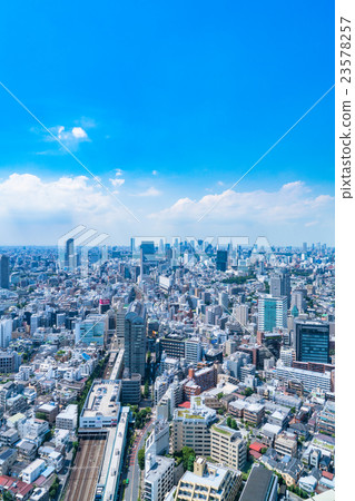 Summer sky/Tokyo city view [viewing the Shinjuku subcenter direction] 23578257