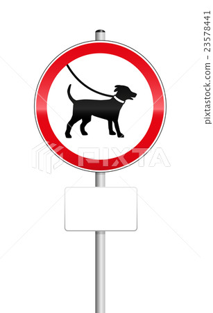 Dogs On Leash Sign 23578441