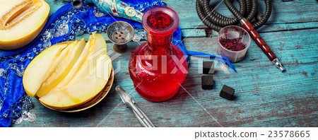 Hookah and melon Hookah and melon 23578665