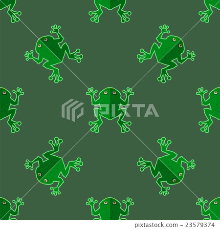 Seamless Cartoon Frog Pattern Seamless Cartoon Frog Pattern 23579374