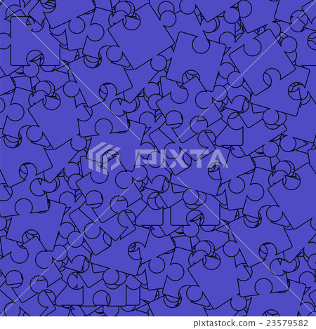 Blue Puzzle. Jigsaw Pattern Blue Puzzle. Jigsaw Pattern 23579582