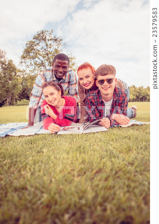 Best friends on picnic 23579583