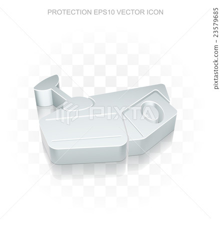Privacy icon: Flat metallic 3d Cctv Camera 23579685