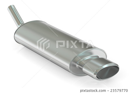 Car Exhaust Pipe, 3D rendering 23579770