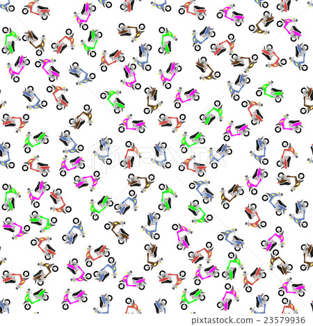 Seamless Scooter Pattern Seamless Scooter Pattern 23579936