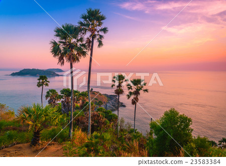 Phromthep cape viewpoint at twilight sky in Phuket 23583384