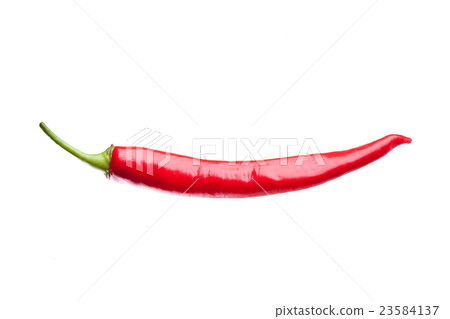 red chili or chilli cayenne pepper on white 23584137