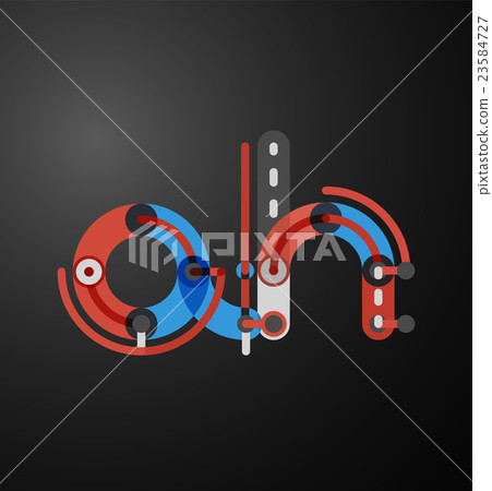 Cartoon linear letters icons 23584727