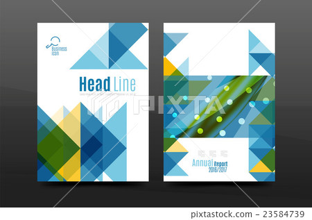 Colorful geometry design annual report a4 cover 23584739