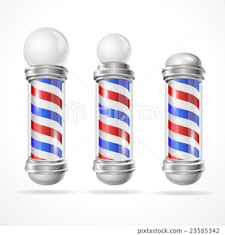 Vector baber shop pole set 23585342