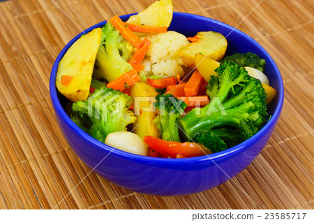 Steamed Vegetables Potatoes, Carrots, Cauliflower Steamed Vegetables Potatoes, Carrots, Cauliflower 23585717